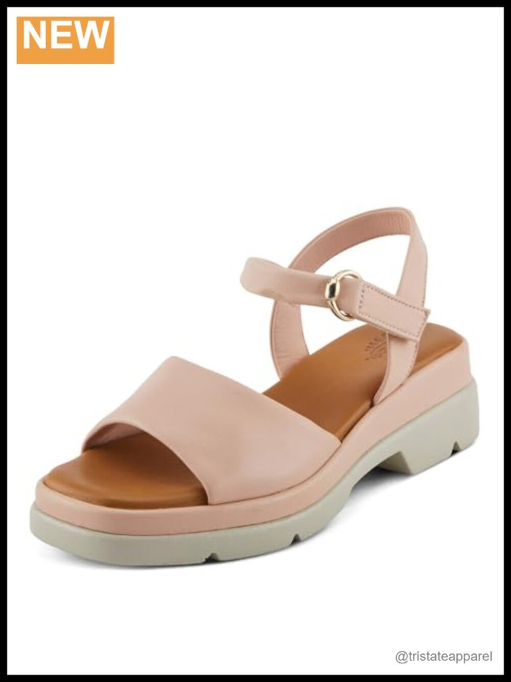 Spring Step Huntington Leather Platform Sandals with Memory Foam Insole